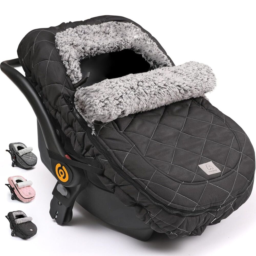 Winter Baby Car Seat Cover Infant Canopy Heather Grey